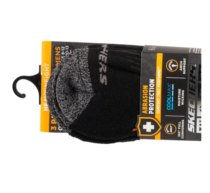 Skechers 3ks Pánské pracovní ponožky S115423-BLK Black 41-46 Skechers 3ks Pánské pracovní ponožky S115423-BLK Black 41-46