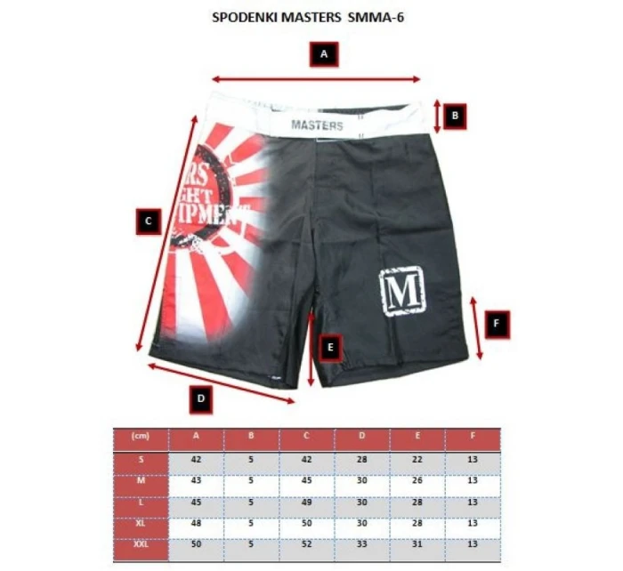 MASTERS MMA šortky - SMMA-6