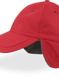 Atlantis Headwear Techno Flap-S 6 panelová kšiltovka s ochranou uší 33.0225 red