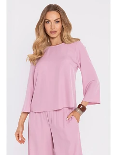 M905 Elegantní halenka s volnými rukávy - pudrová