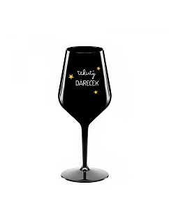 černá nerozbitná sklenice na víno 470 ml model 22168059 - Giftela