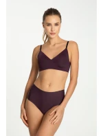 Julimex Tmavě švestkové jednoduché maxi kalhotky S-2XL