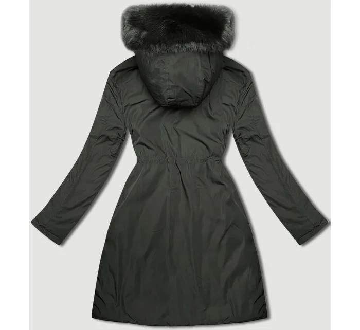 Army-černá oboustranná dámská bunda pro přechodné období J Style (16M9159-136)