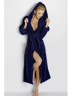Dámský župan Diana long dark blue - DKAREN