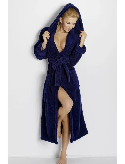 Dámský župan Diana long dark blue - DKAREN Dámský župan Diana long dark blue - DKAREN