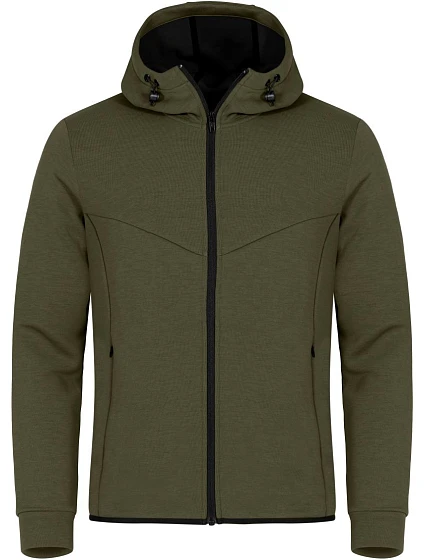 Clique Hayden Sweat Jacket Men Pánská mikina s kapucí 67.1024 fog green Clique Hayden Sweat Jacket Men Pánská mikina s kapucí 67.1024 fog green