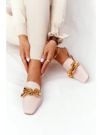 Dámské Nazouváky S řetízkem Béžové model 21549937 On Me - Boto Dámské Nazouváky S řetízkem Béžové model 21549937 On Me - Boto