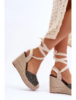 Vázané dámské sandály na klínu Černé Josephine Vázané dámské sandály na klínu Černé Josephine