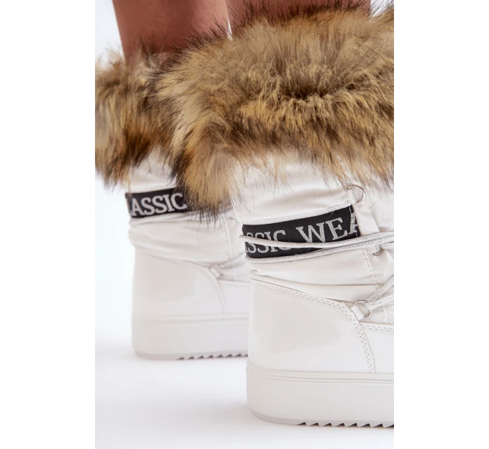 Dámské šněrovací boty bílé model 21635480 - Boto Dámské šněrovací boty bílé model 21635480 - Boto