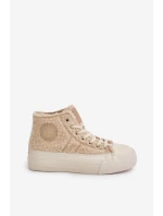 Zateplené Dámské Tenisky S Kožíškem Big Star Béžové model 21675253 - Big Star Shoes Zateplené Dámské Tenisky S Kožíškem Big Star Béžové model 21675253 - Big Star Shoes