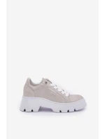 Tenisky Sportovní Boty Na Platformě model 21683579 Stříbrné - CheBello Tenisky Sportovní Boty Na Platformě model 21683579 Stříbrné - CheBello