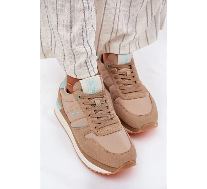 Dámské Semišové Tenisky Big Star RR274A048 HI-POLY SYSTEM Tmavě béžové Dámské Semišové Tenisky Big Star RR274A048 HI-POLY SYSTEM Tmavě béžové