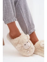 Dámské Kožešinové Pantofle Béžové model 21747713 - Boto