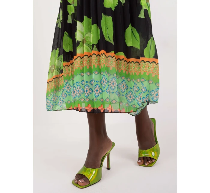 Sukienka DHJ SK  czarno zielony model 20105439 - FPrice