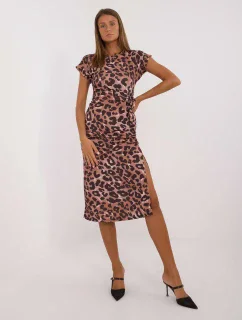 Sukienka DHJ SK model 20479873 brązowy - FPrice