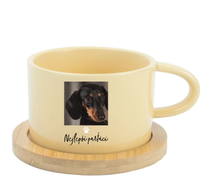 Personalizovaný keramický hrníček Makronka - fotografie s mazlíčkem