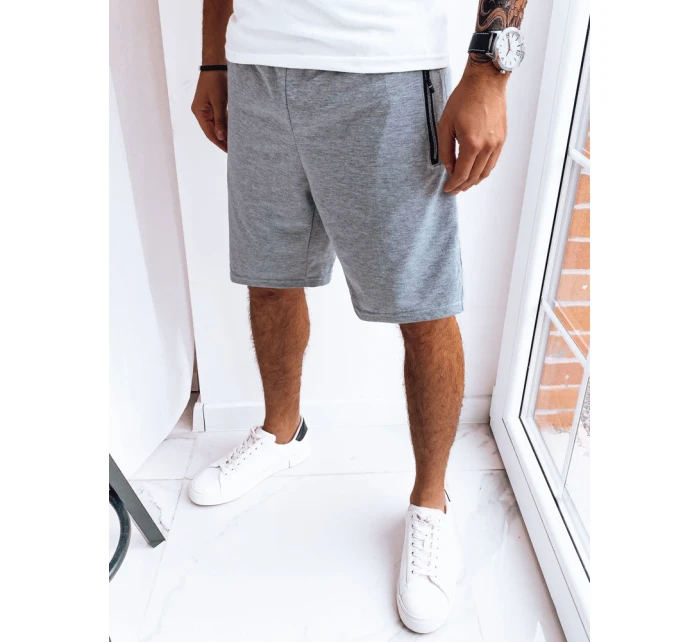 Pánské světle šedé teplákové kraťasy Dstreet model 21968933 - FashionStreet