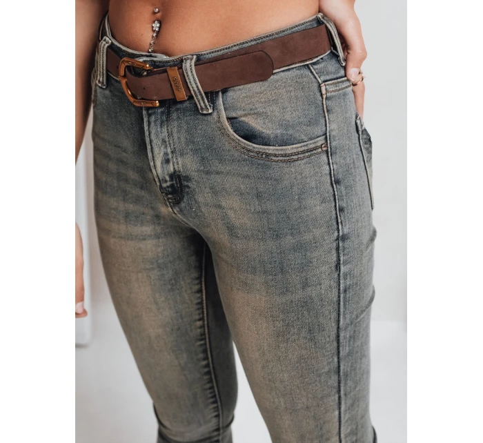 Dámské úzké džíny s páskem modré FashionStreet UY2810 Dámské úzké džíny s páskem modré FashionStreet UY2810