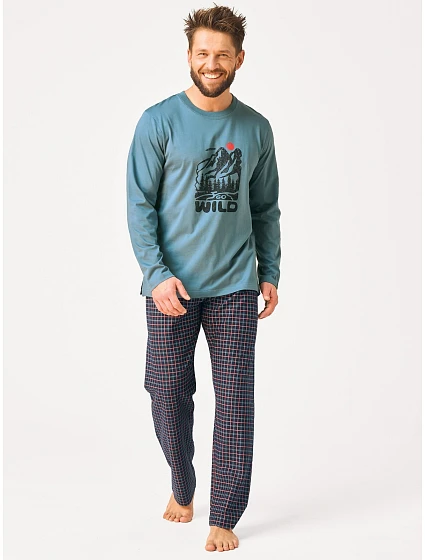 Pyžamo Key MNS 634 dlouhé rukávy, velikosti M–2XL