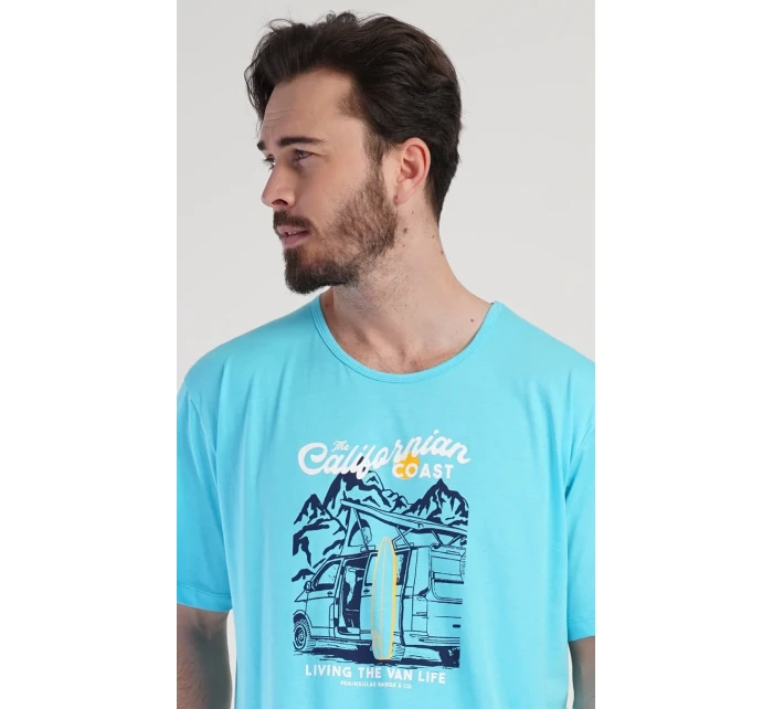 Pánská noční košile s krátkým rukávem California