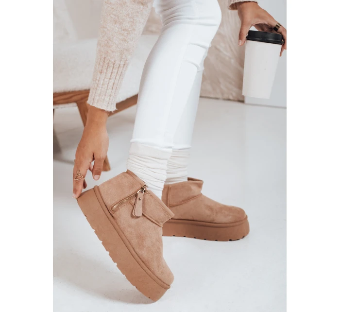 Dámské sněhule na platformě béžové model 21992062 - Dstreet