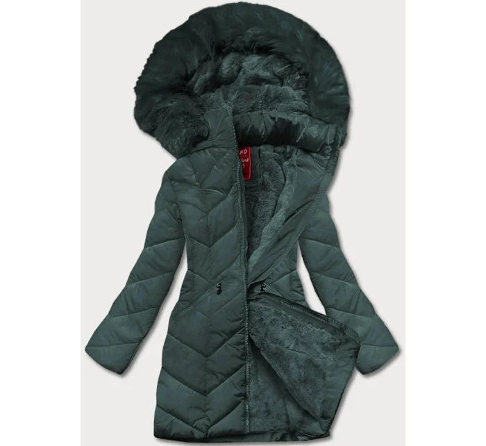 ZIMOWA KURTKA DAMSKA Z KAPTUREM ZIELONA model 21244923 - LHD