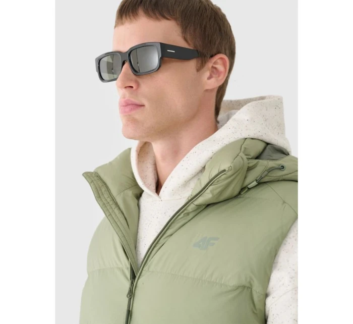 Pánské péřové tričko bez rukávů s přírodní výplní 4F 4FWAW24TVJAM148-43S