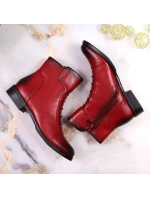 Jezzi W JEZ52G zateplené zdobené boty červená