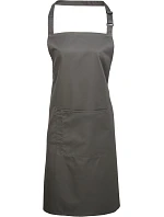 Premier PR 154 Zástěra s laclem a kapsou na břiše "Colours" 39.0154 dark grey