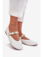 Dámské Baletky S Páskem A Zlatými Bílé model 21699403 - Boto