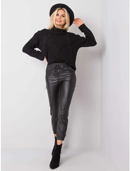 Spodnie DHJ SP model 20714326 czarny - FPrice Spodnie DHJ SP model 20714326 czarny - FPrice