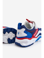 Dětská sportovní obuv se suchým zipem Big Star JJ374259 Bílá a tmavě modrá