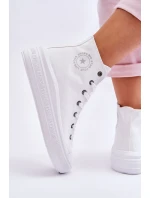 Dámské vysoké tenisky Big Star Bílé Dámské vysoké tenisky Big Star Bílé