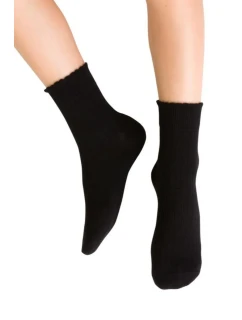 DÍVČÍ VZOROVANÉ PONOŽKY 014 ČERNÉ 32-34