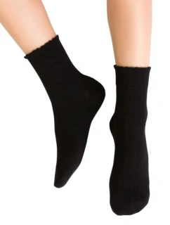 DÍVČÍ VZOROVANÉ PONOŽKY 014 ČERNÉ 32-34