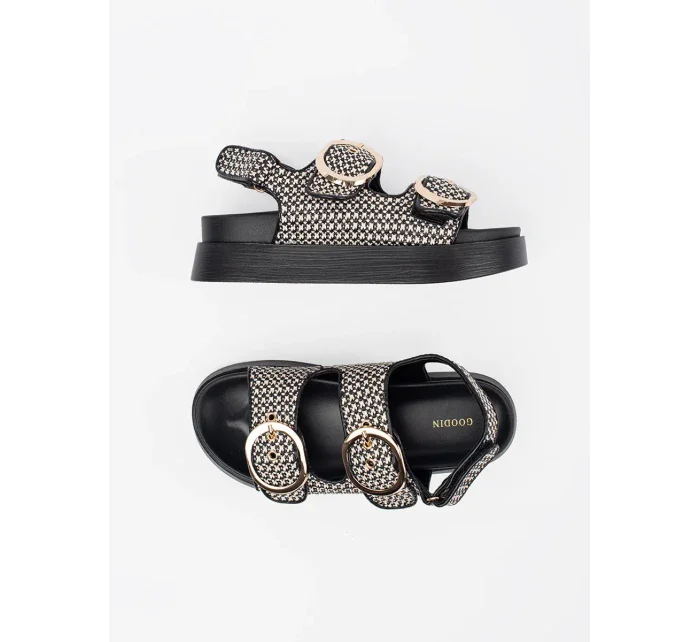 Stylové sandály dámské černé platforma Stylové sandály dámské černé platforma