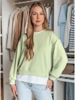 Dámská oversize mikina LUZZIO mint FashionStreet BY1381 Dámská oversize mikina LUZZIO mint FashionStreet BY1381