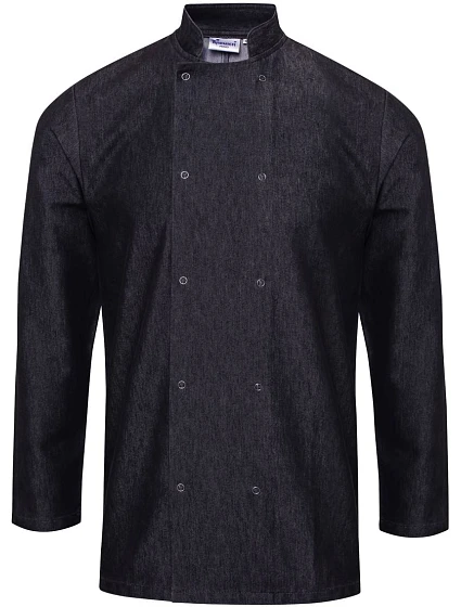 Premier PR 660 Džínový kuchařský rondon 39.0660 black denim Premier PR 660 Džínový kuchařský rondon 39.0660 black denim