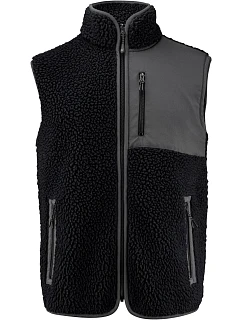 Fleece Vest Men Pánská fleecová vesta Sherpa "TwoTone" black model 22453573 - James Harvest