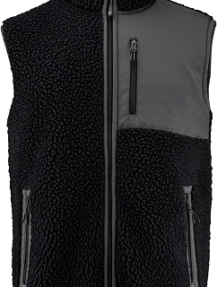James Harvest Kingsley Fleece Vest Men Pánská fleecová vesta Sherpa "Two-Tone" 62.1501 black