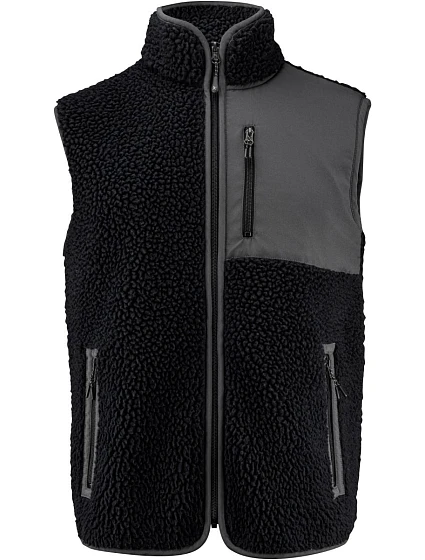 James Harvest Kingsley Fleece Vest Men Pánská fleecová vesta Sherpa "Two-Tone" 62.1501 black James Harvest Kingsley Fleece Vest Men Pánská fleecová vesta Sherpa "Two-Tone" 62.1501 black