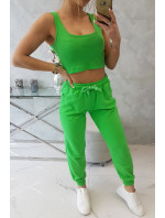 Souprava top+kalhoty zelená neonová