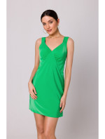 K159 Mini šaty na ramínka - zelené