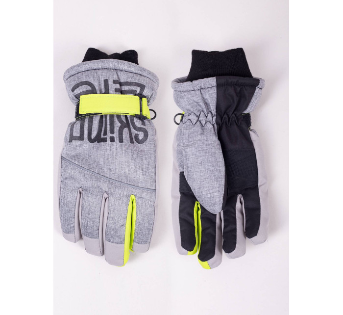 Yoclub Dětské zimní lyžařské rukavice REN-0297C-A150 Grey