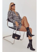 Dámské lakované kozačky Černé Margit