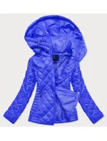 Světle modrá prošívaná dámská bunda s kapucí (LY-01) Světle modrá prošívaná dámská bunda s kapucí (LY-01)