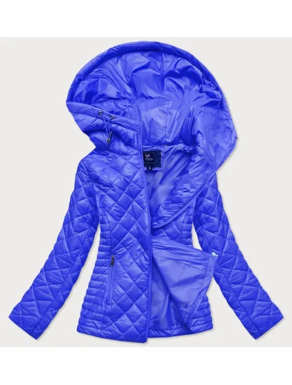 Světle modrá prošívaná dámská bunda s kapucí (LY-01) Světle modrá prošívaná dámská bunda s kapucí (LY-01)