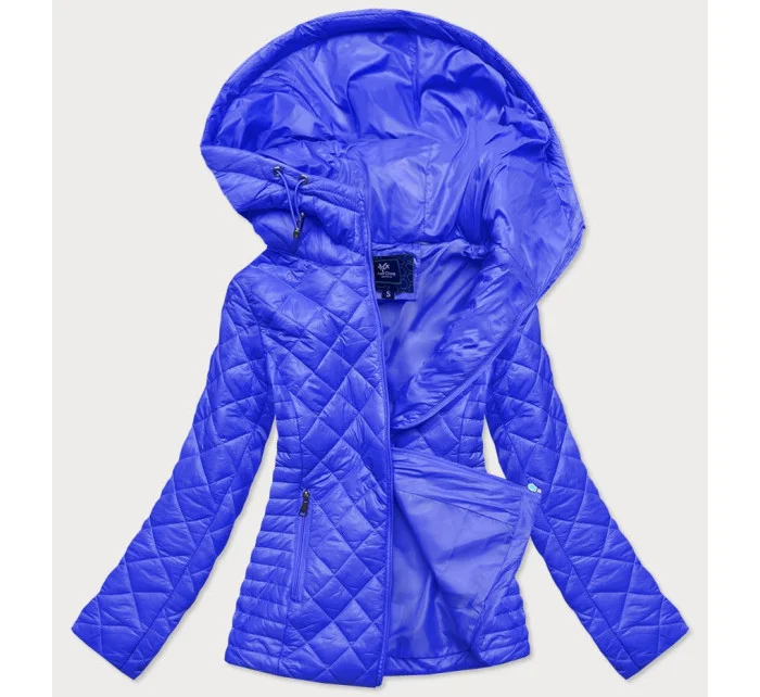 Světle modrá prošívaná dámská bunda s kapucí (LY-01) Světle modrá prošívaná dámská bunda s kapucí (LY-01)