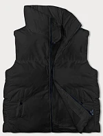 Dámská péřová vesta se stojáčkem černá (5M3150-392)