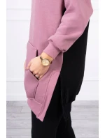model 21752970 tmavě růžové šaty s kapucí - K-Fashion